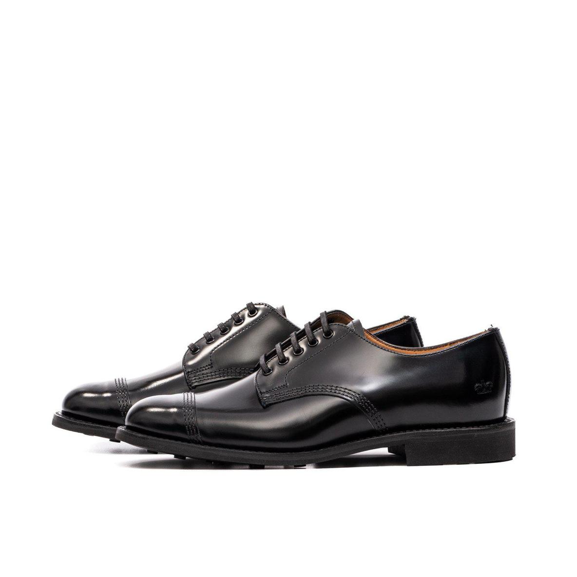 1128B Military Derby Shoe - Black Leather