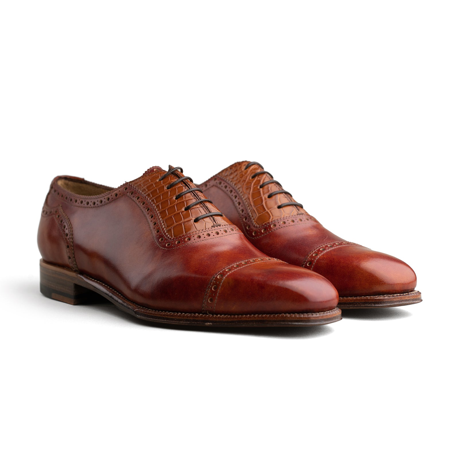 Style 3966 - Cognac Museum Calf / Col. 154 Alligator