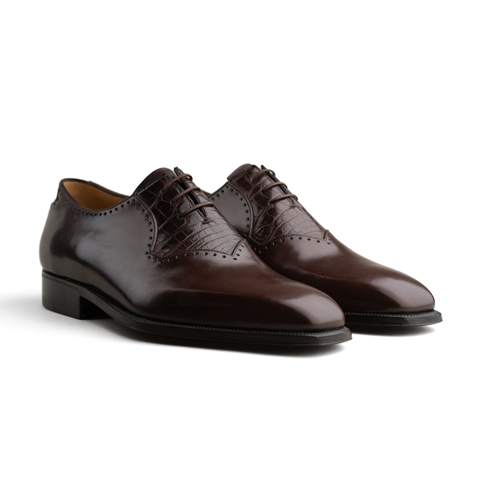 Style 3627 - Vitello Meleze / Brown Alligator