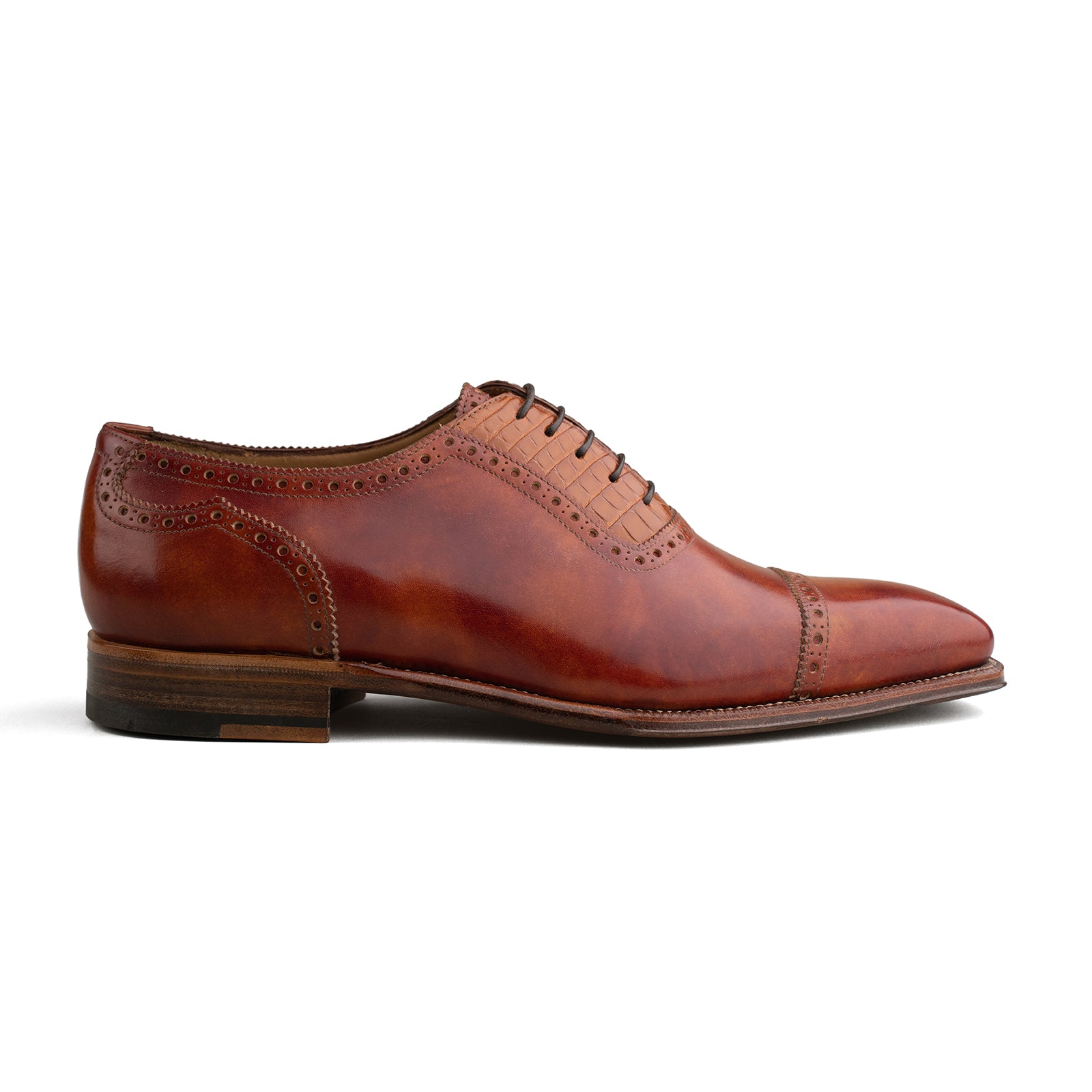 Style 3966 - Cognac Museum Calf / Col. 154 Alligator