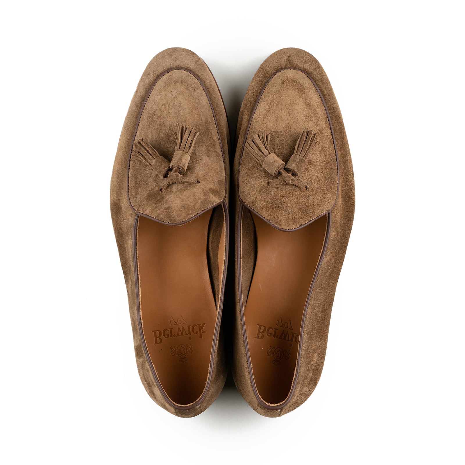 Belgian Tassel Loafer - Walnut Suede