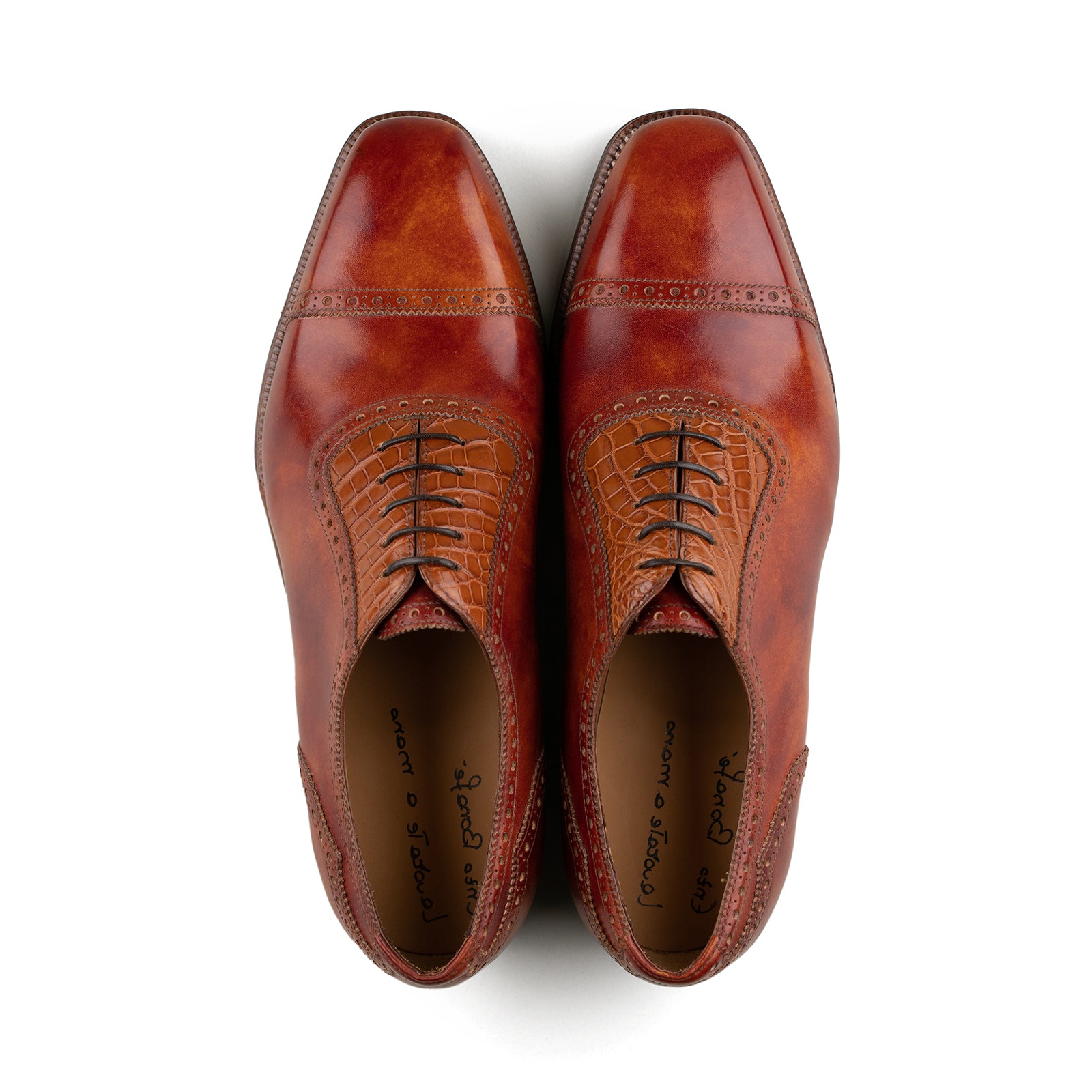 Style 3966 - Cognac Museum Calf / Col. 154 Alligator