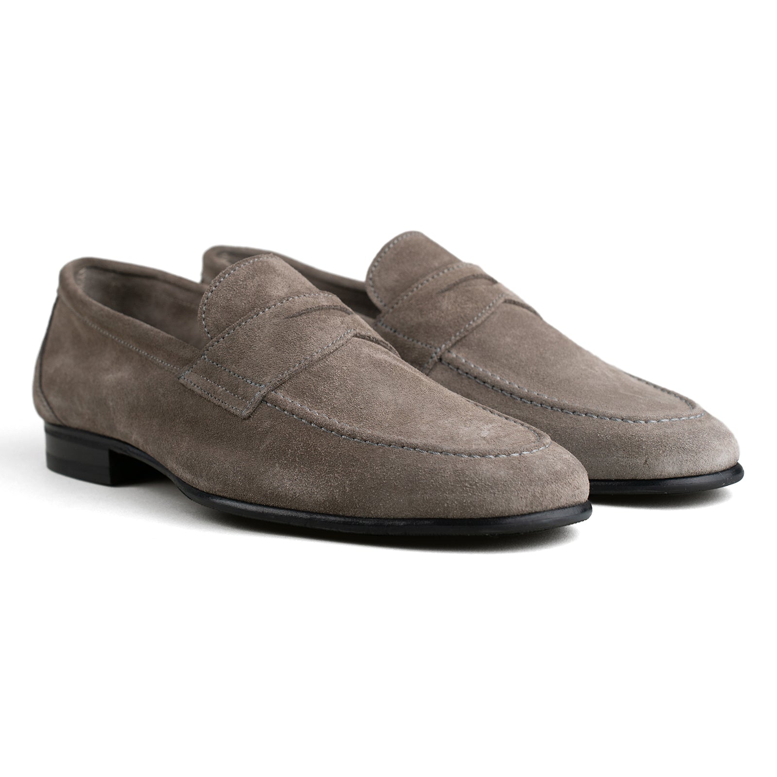 Unlined Penny Loafer - Grey Suede