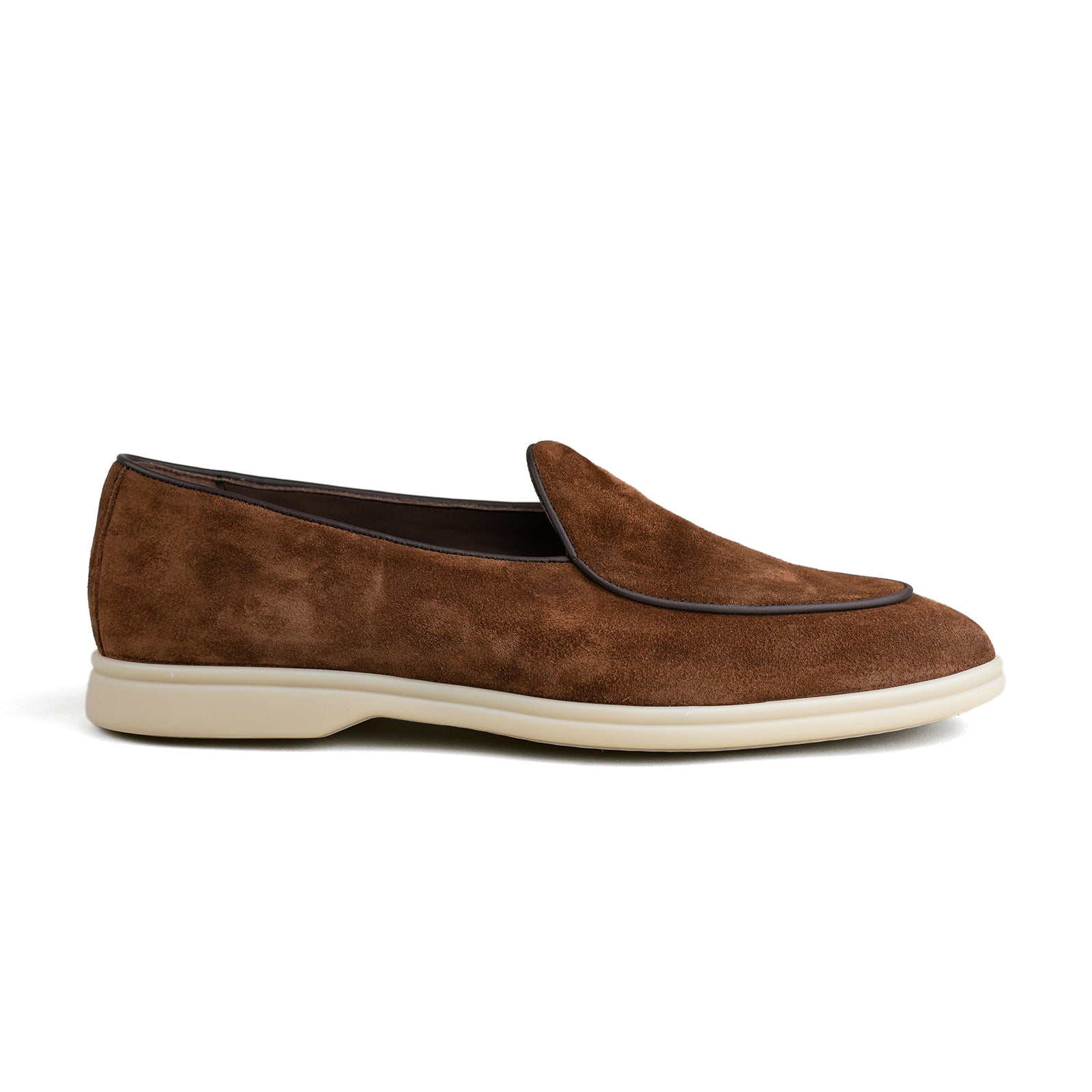 Belgian Loafer w/ Rubber Sole - Snuff Brown Suede