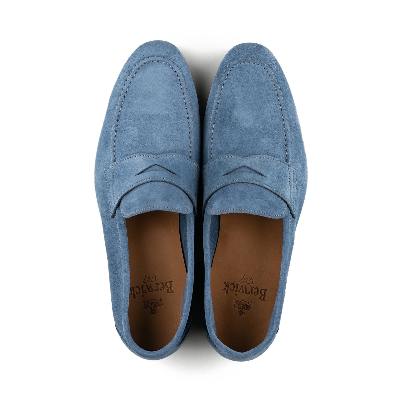 Unlined Penny Loafer - Sky Blue Suede