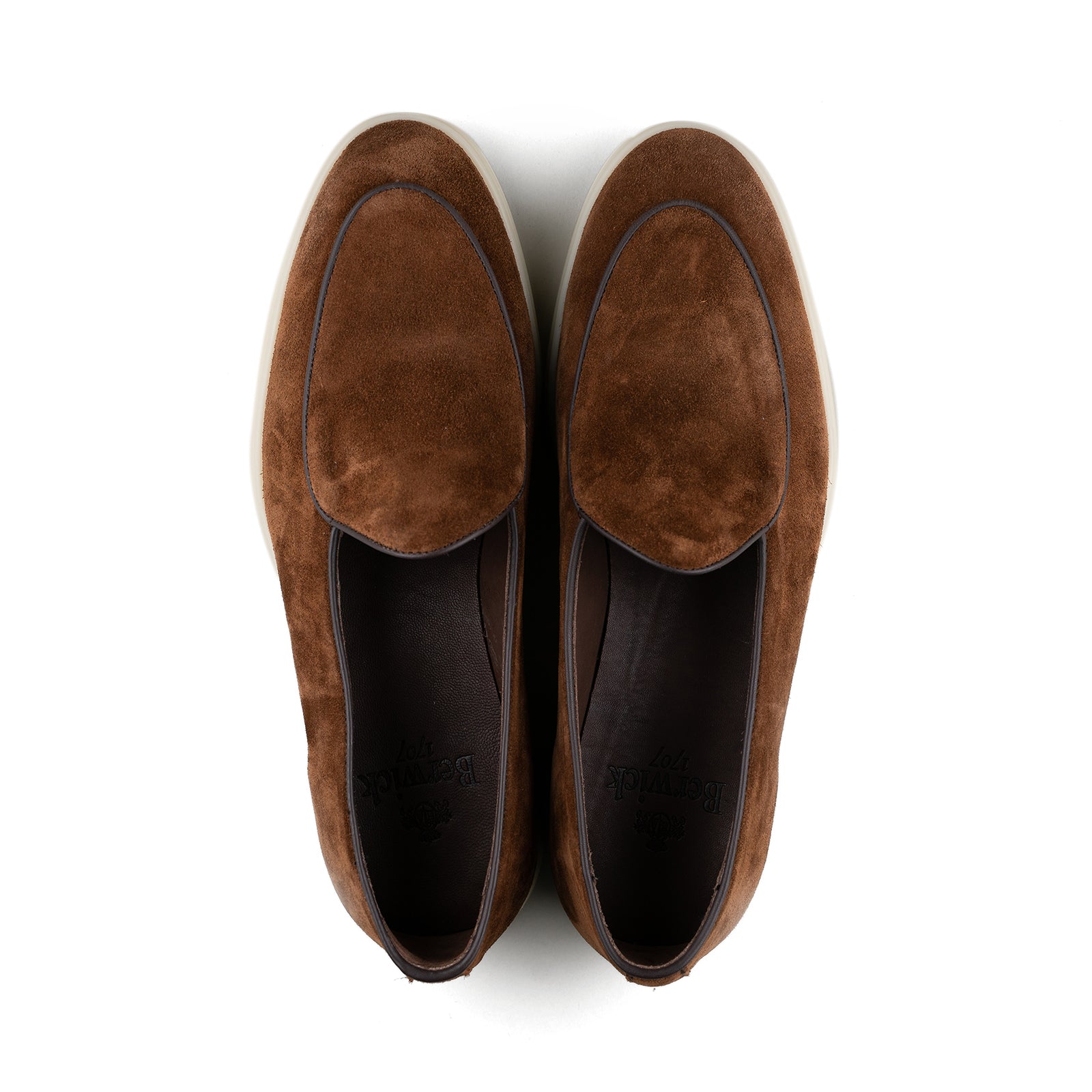 Belgian Loafer w/ Rubber Sole - Snuff Brown Suede