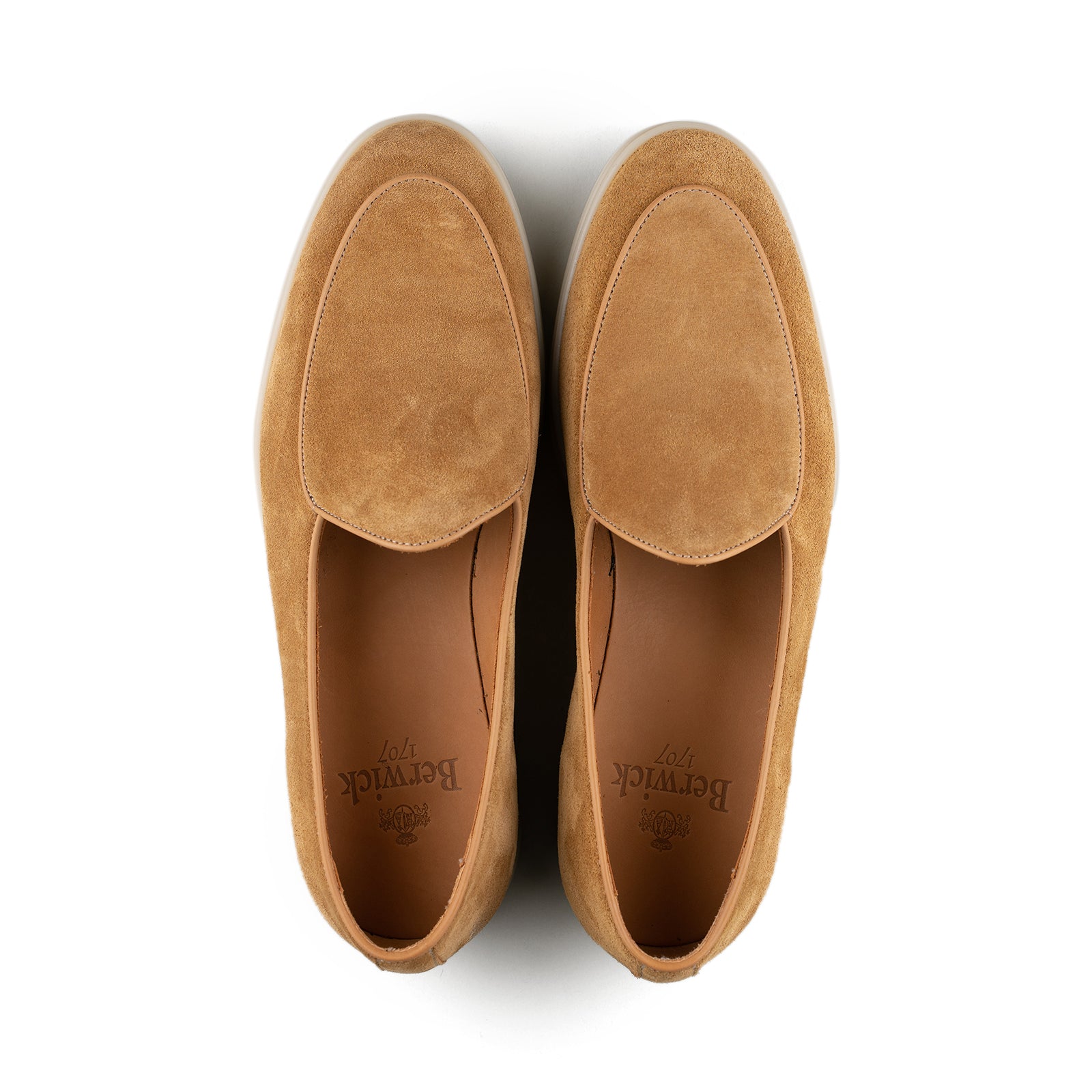 Belgian Loafer w/ Rubber Sole - Golden Brown Suede