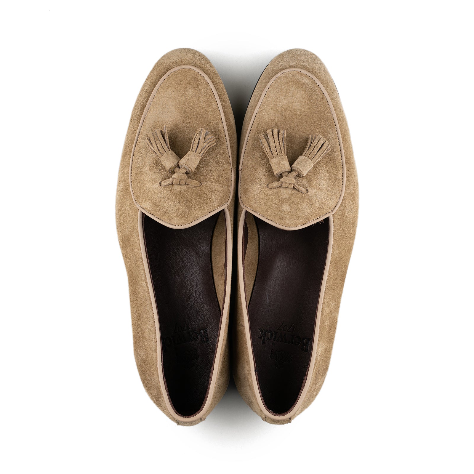 Belgian Tassel Loafer - Maple Suede