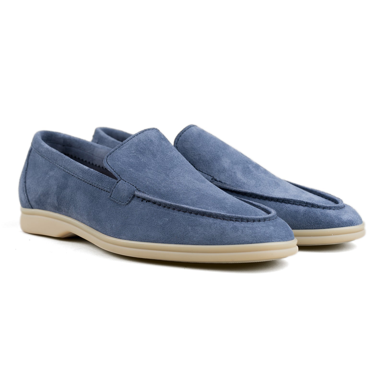 Berwick Palma Flex Venetian Mens Sky Blue Suede Loafer