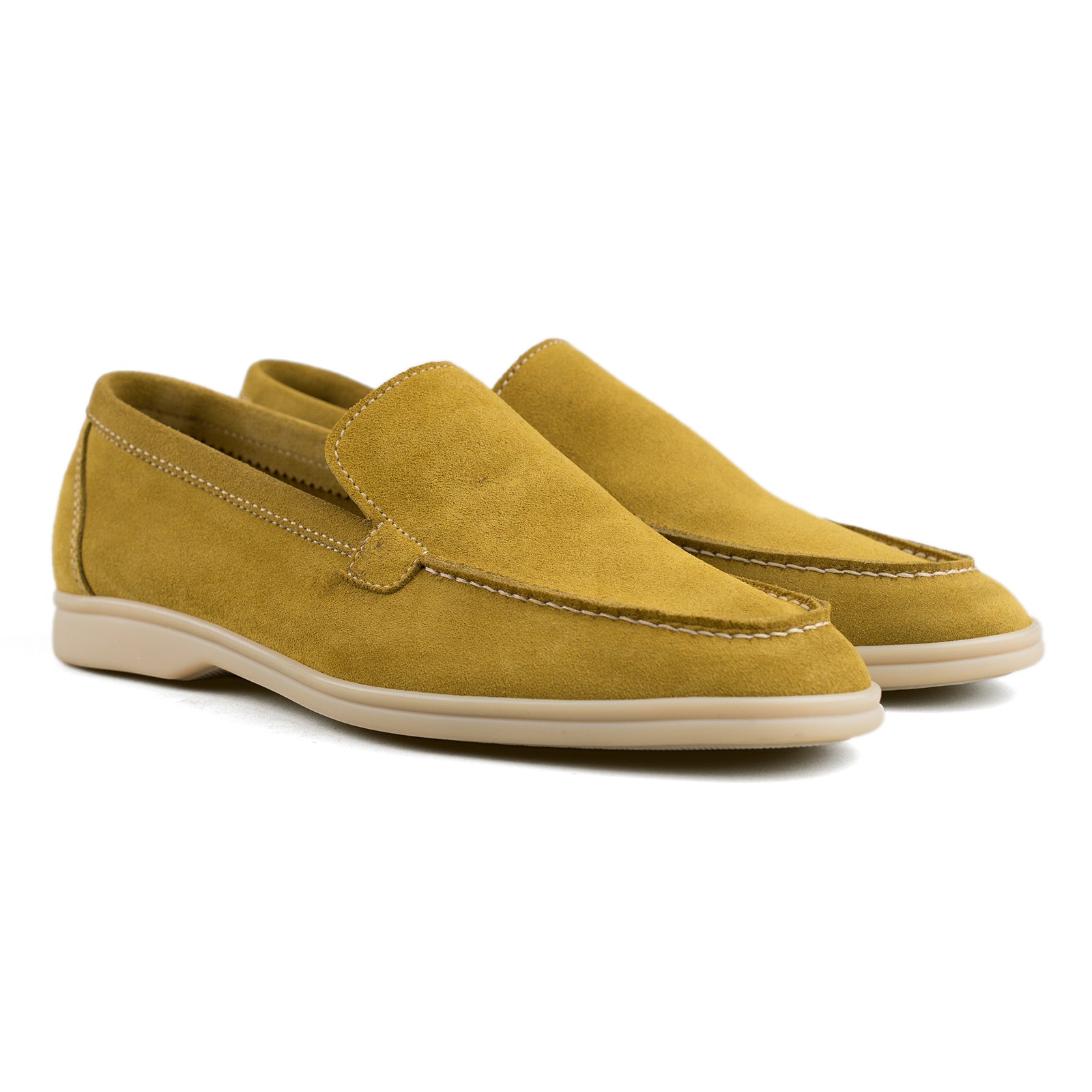 Berwick Palma Flex Venetian Mens Yellow Suede Loafer