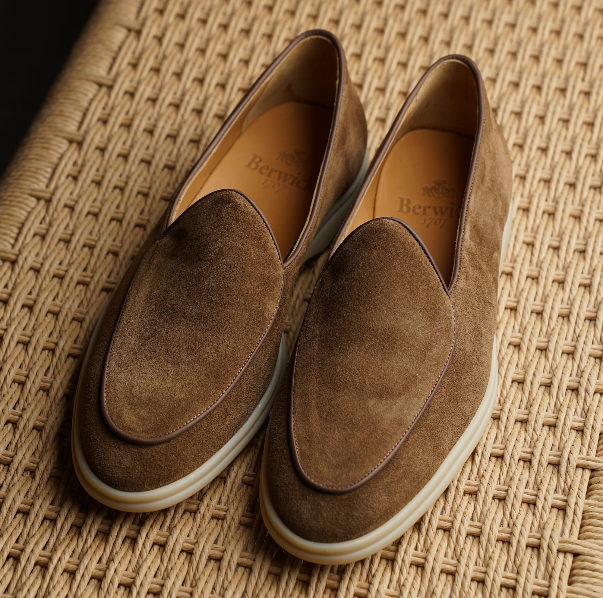 Belgian Loafer w/ Rubber Sole - Walnut Suede