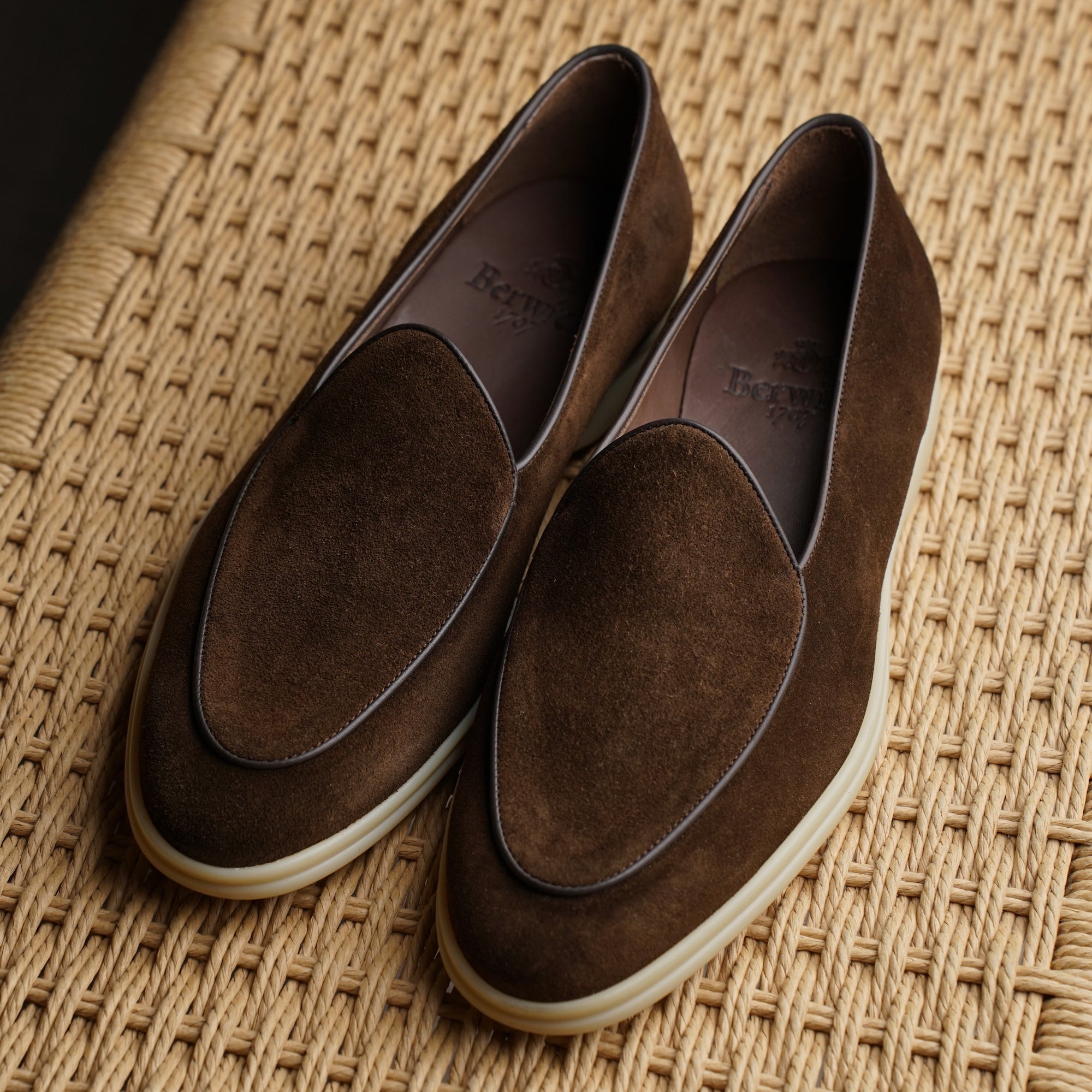 Belgian Loafer w/ Rubber Sole - Dark Brown Suede