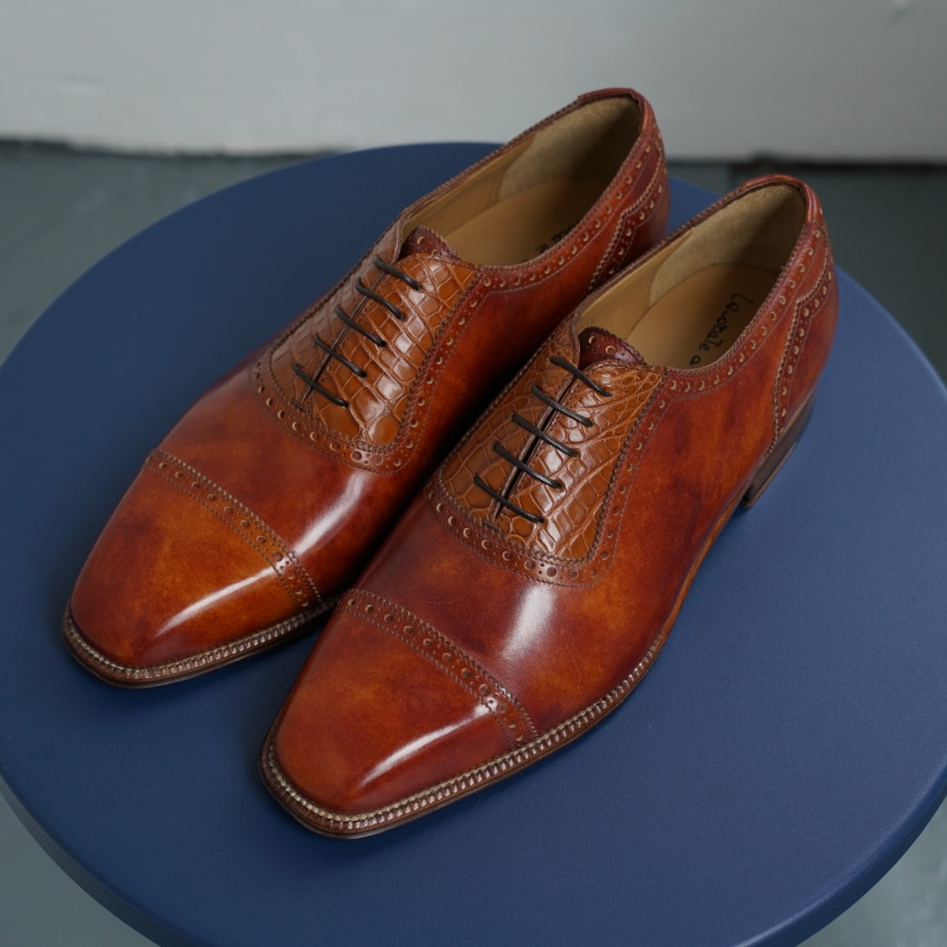 Style 3966 - Cognac Museum Calf / Col. 154 Alligator