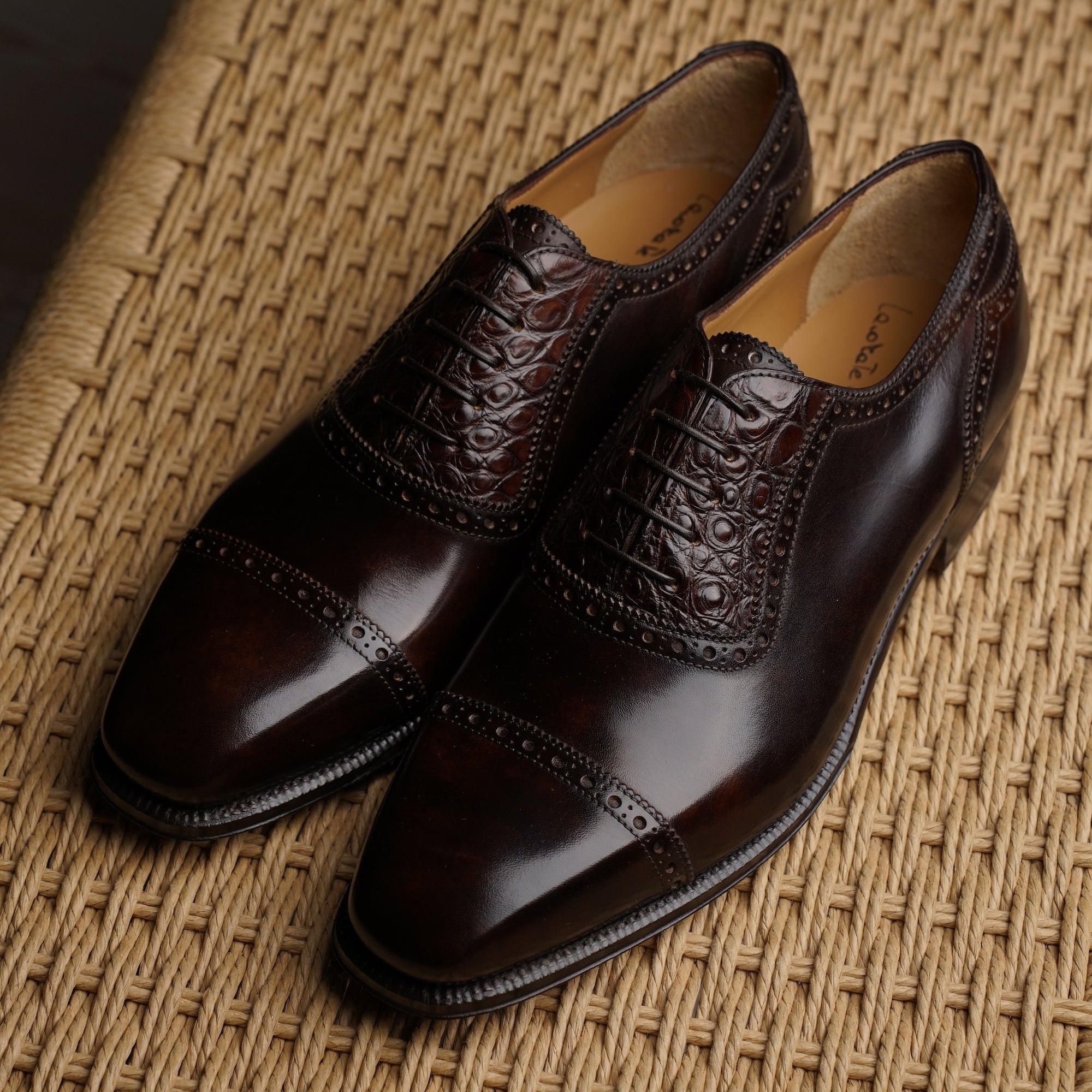 Style 3966 - Dark Brown Museum Calf / Alligator