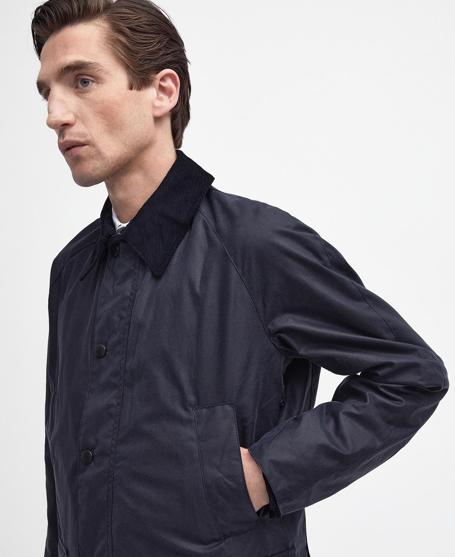 Ashby Waxed Jacket - Navy