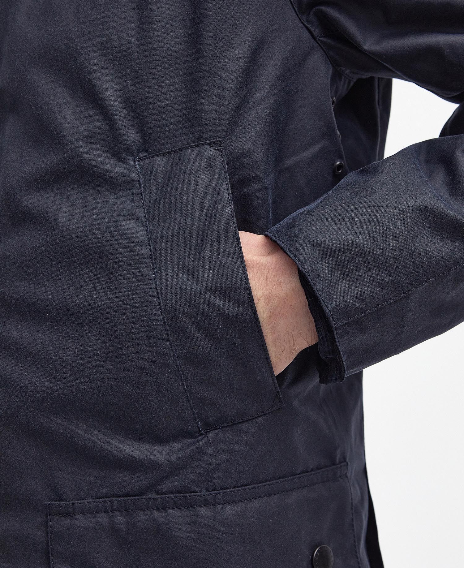 Ashby Waxed Jacket - Navy