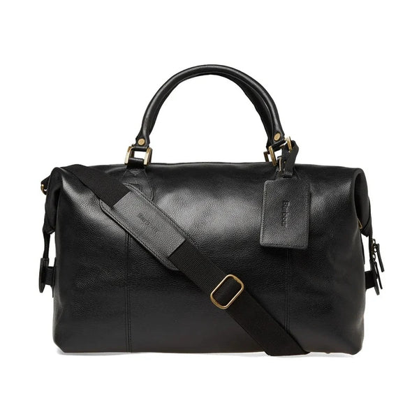 Leather Medium Travel Explorer Bag - Black
