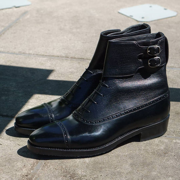 Style 4066 - Black Calf / Black Hatchgrain