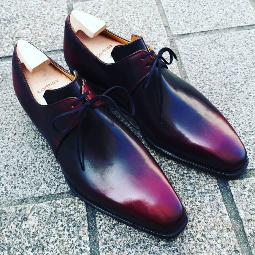 Corthay Arca Patent Leather Dress Shoes in Red for Men