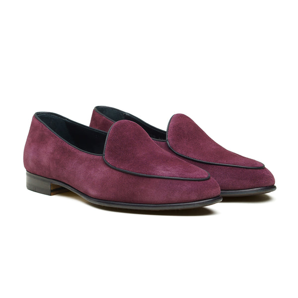 4950 Belgian Loafer - Maroon Repello Suede