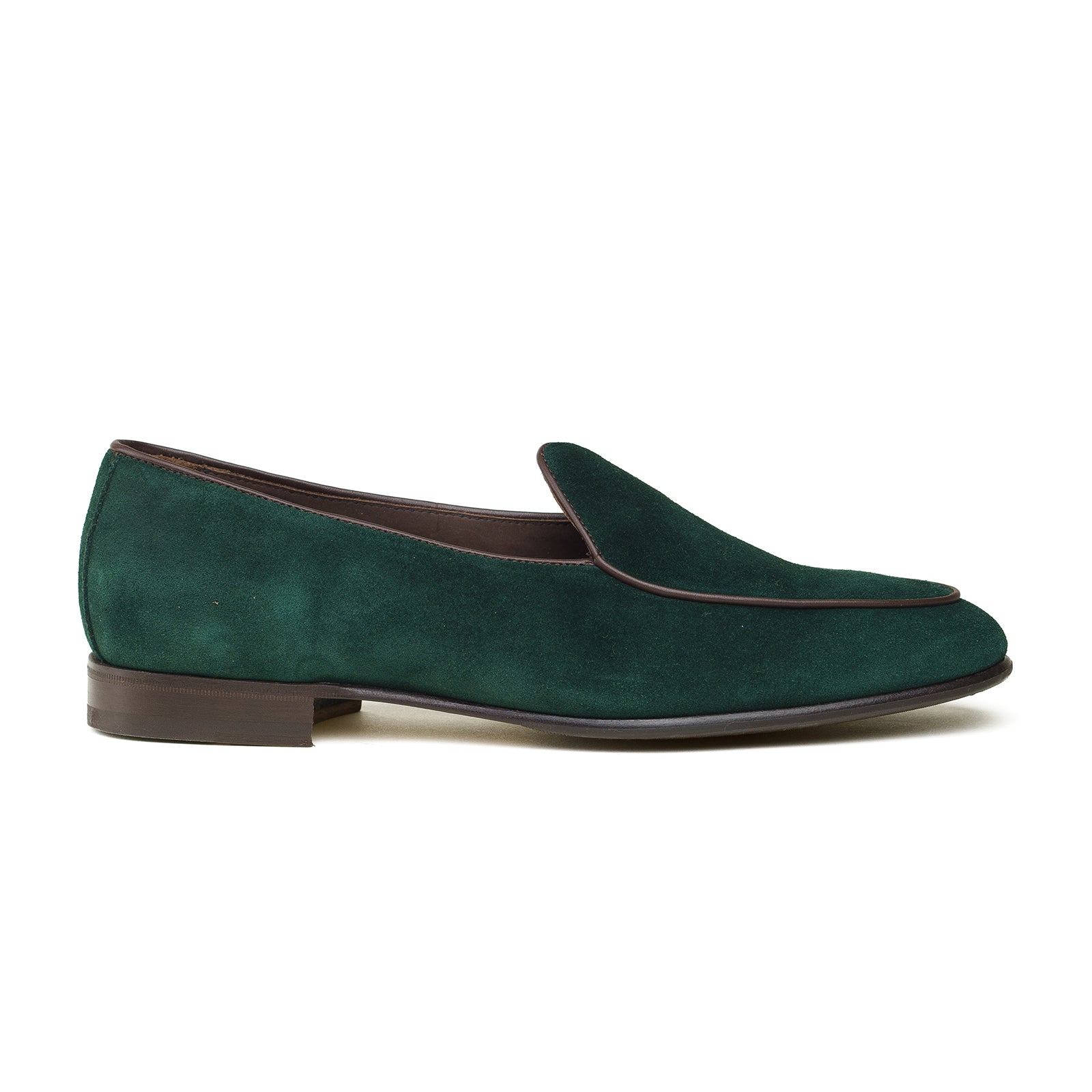 4950 Belgian Loafer - Green Night Repello Suede