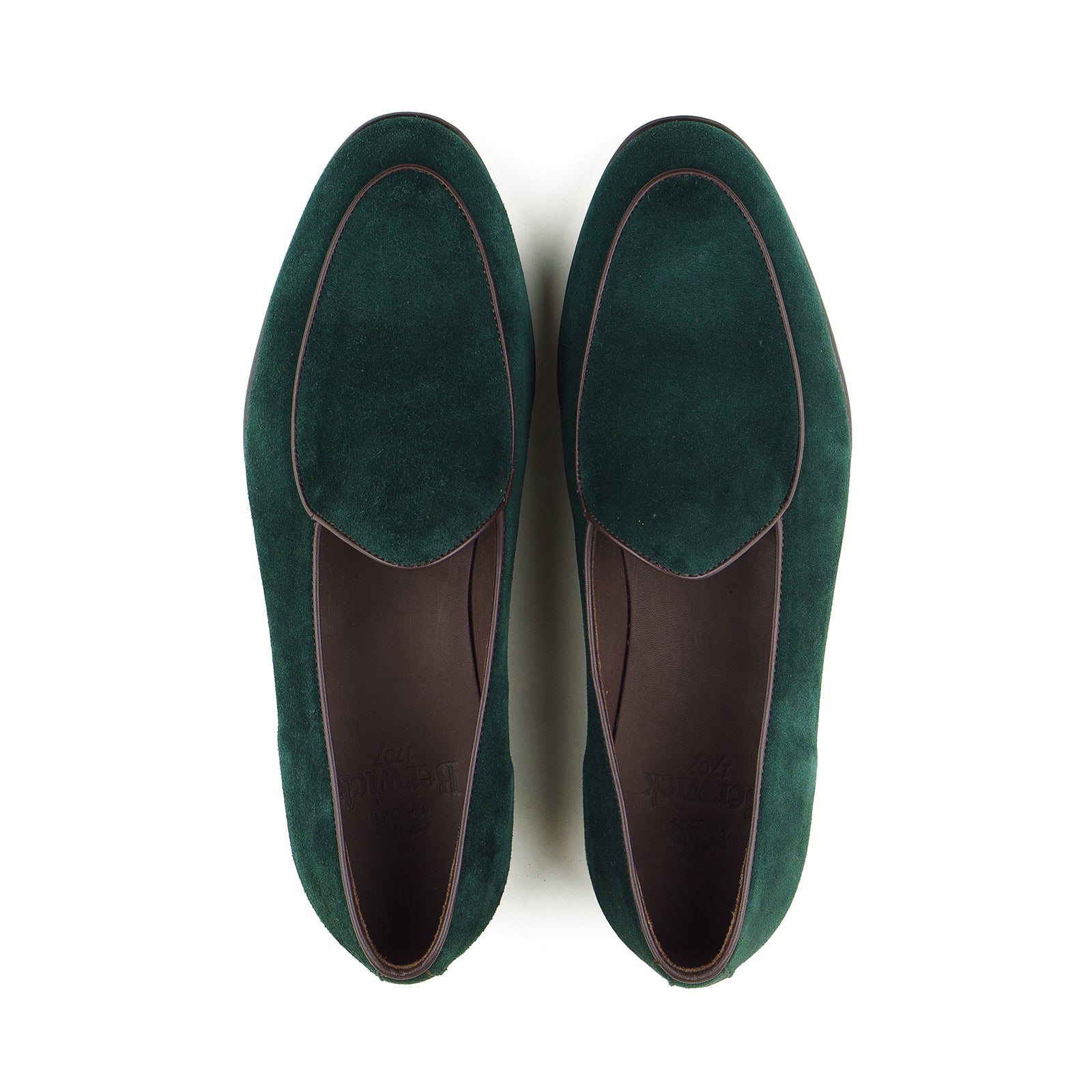 4950 Belgian Loafer - Green Night Repello Suede