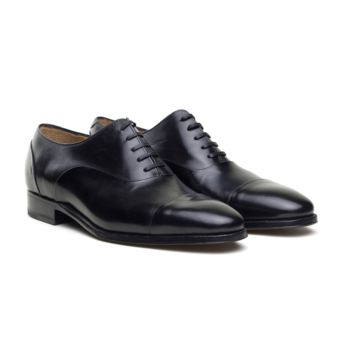 Enzo Bonafe Raised Seam Oxford - Black Calf – Mehra