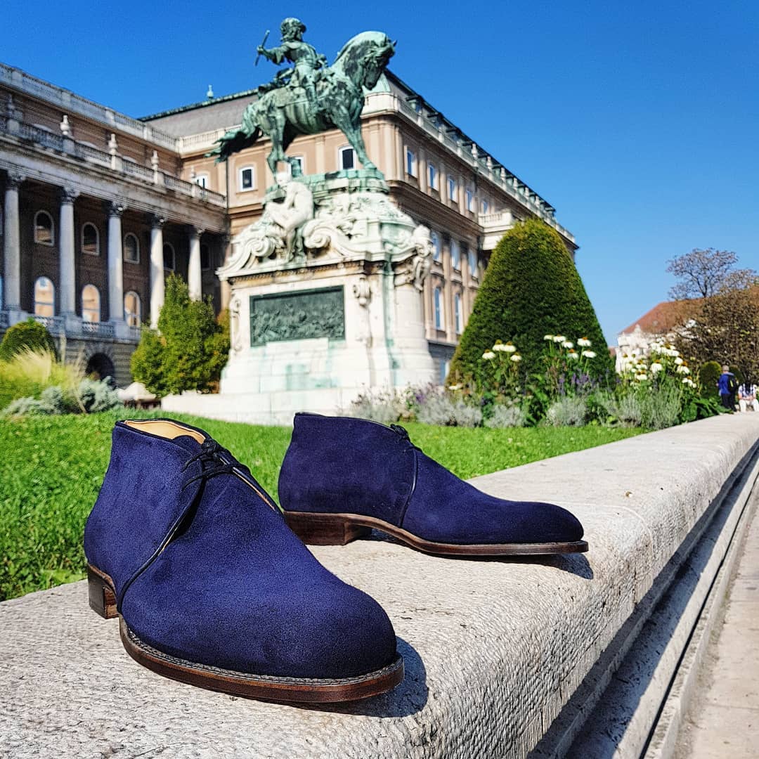 Blue suede clearance chukka boots