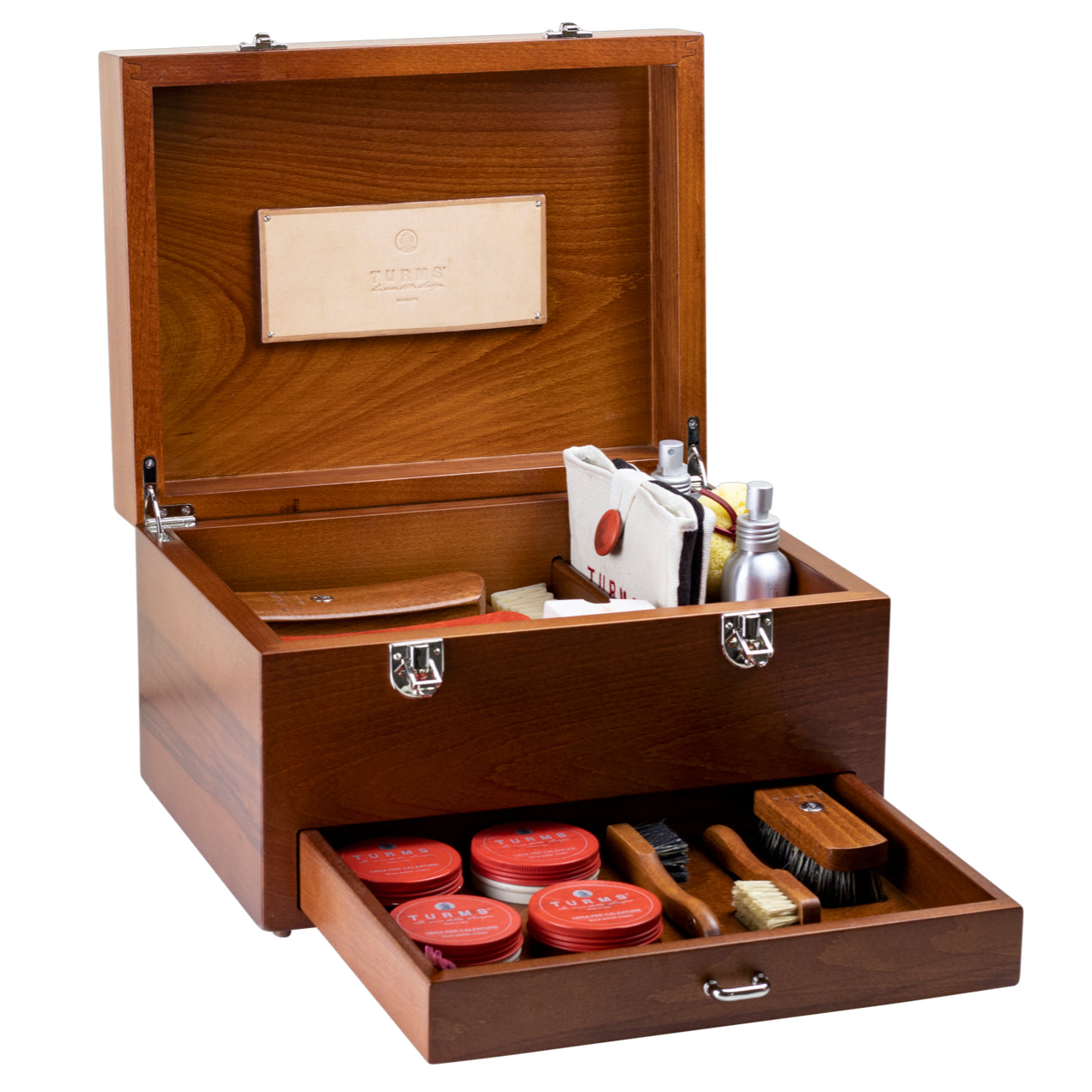 Beechwood Shoe Polishing Box